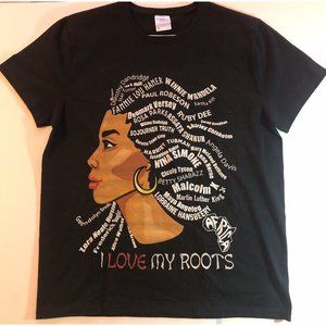 PORT & COMPANY Women's Graphic Essential Tee Color Black Short Sleeve  Size M.